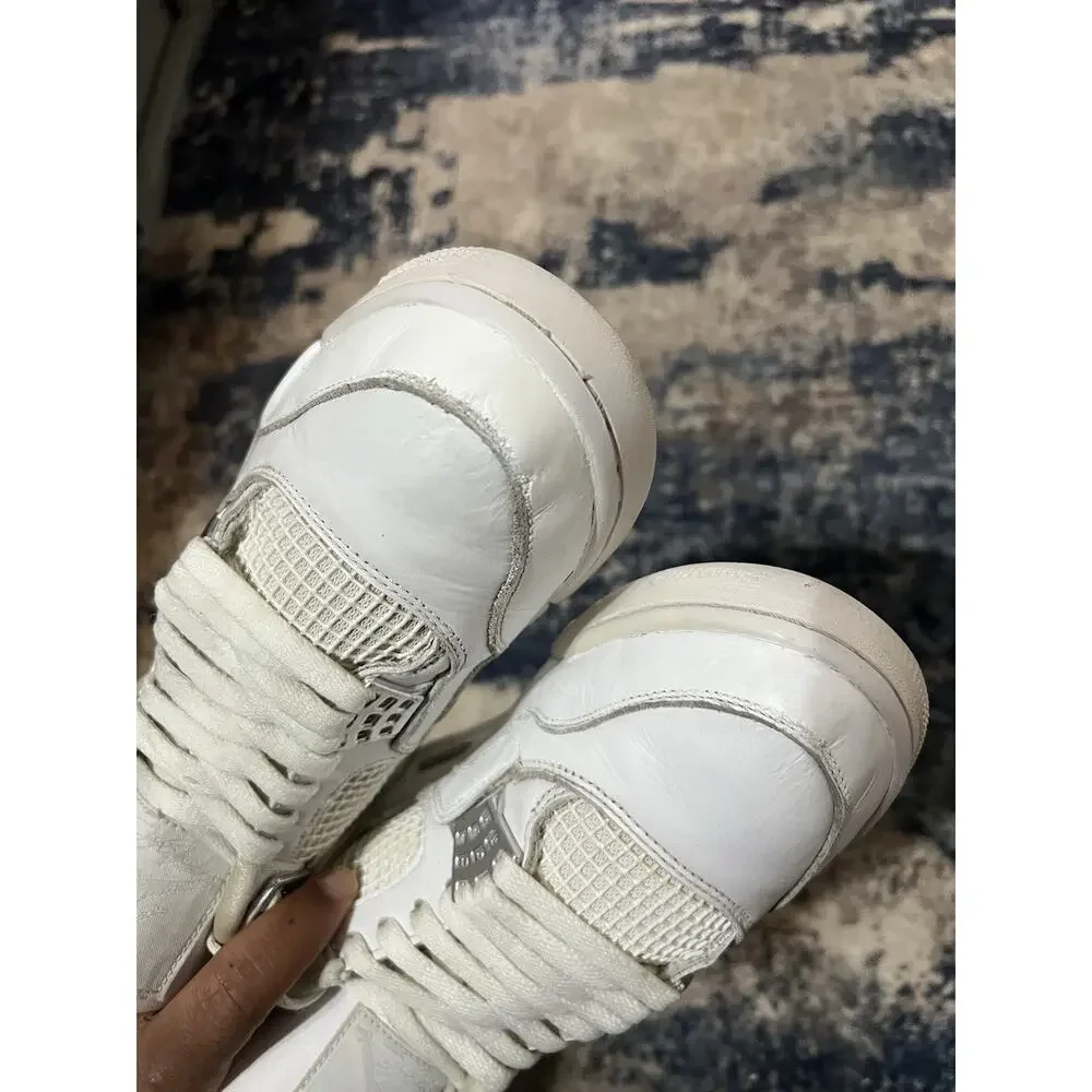 Size 9.5 - Air Jordan 4 Retro Pure Money White Mid Top Men’s 2017 308497-100